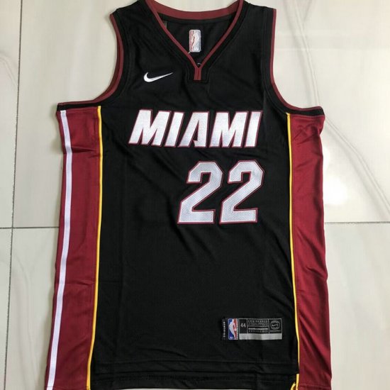 Maillot de Basket #22 Butler Miami Heat authentique Noir